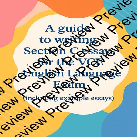 A guide to responding to Section C essay tasks for the VCE English Language E...