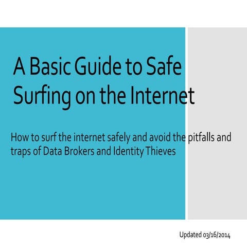 A Basic Guide to Safe Surfing on the Internet