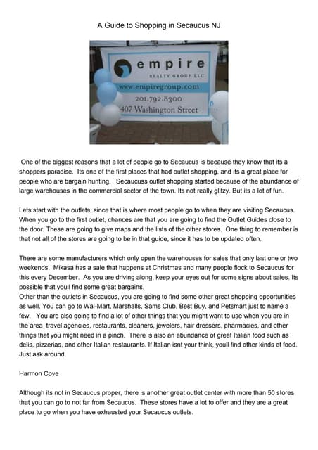 shopping in secaucus nj