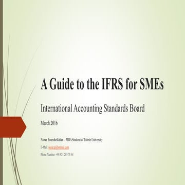 A guide to the ifrs for sm es