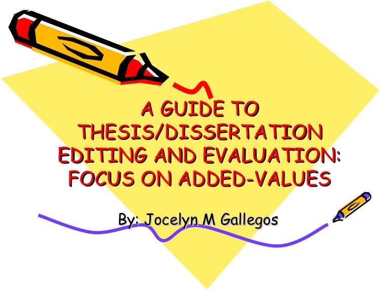 Dissertation editing sponsered