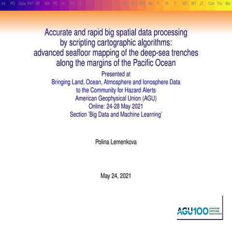 Accurate and rapid big spatial data processing by scripting cartographic algo...