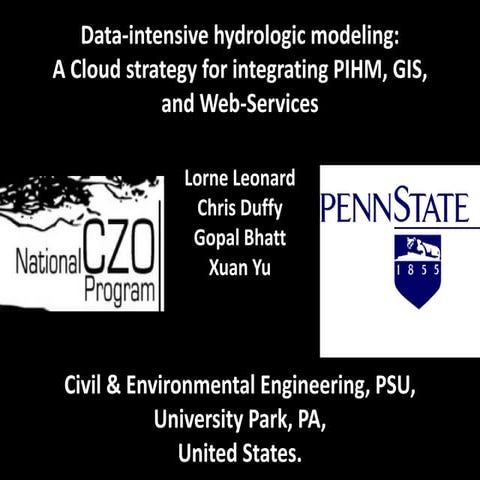 Data‐intensive hydrologic modeling: A Cloud strategy for integrating PIHM, GI...