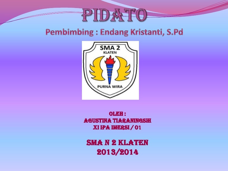 MATERI PIDATO KELAS XI