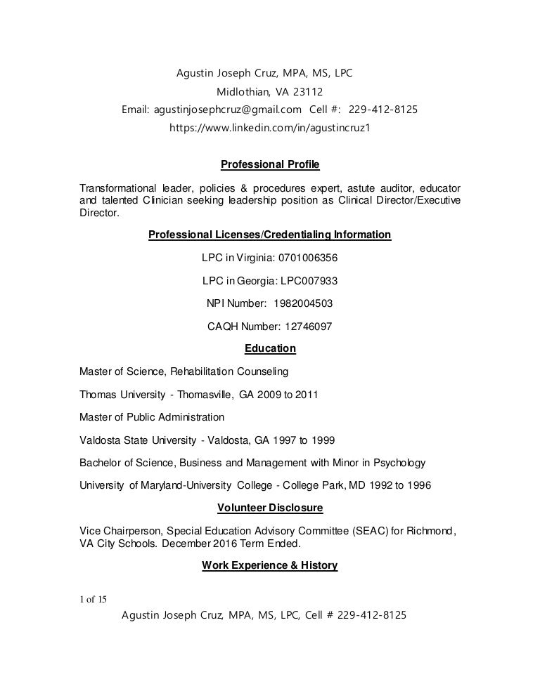 lpc resumes