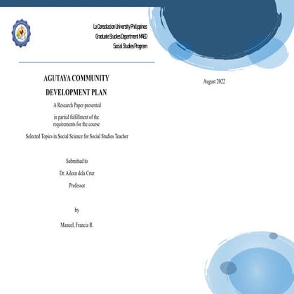 AGUTAYA DEVELOPMENT PLAN.docx