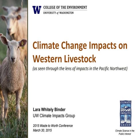 Climate Change Impacts on Western Livestock (as seen through the lens ...