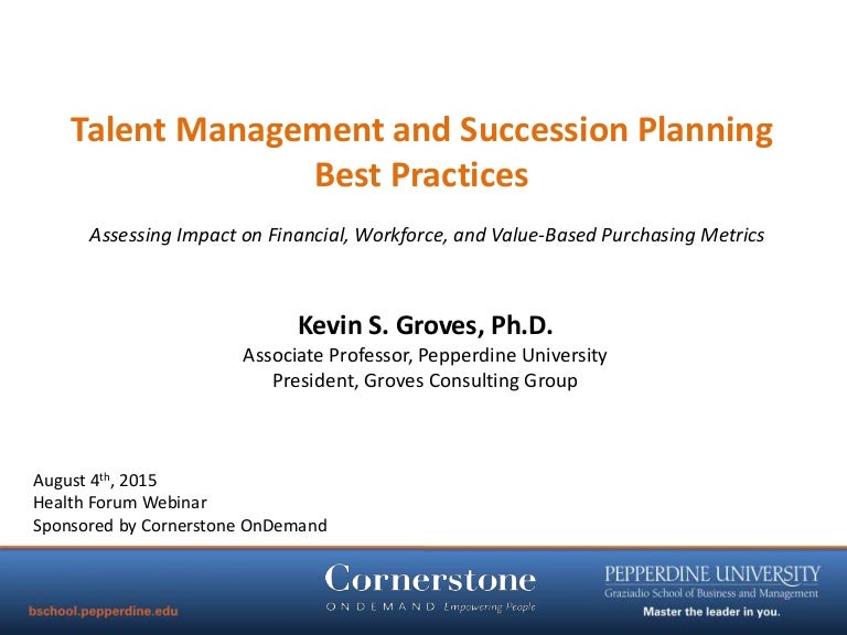 Talent management and succession planning vbest practices