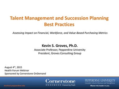 Talent Management and Succession Planning Best Practices