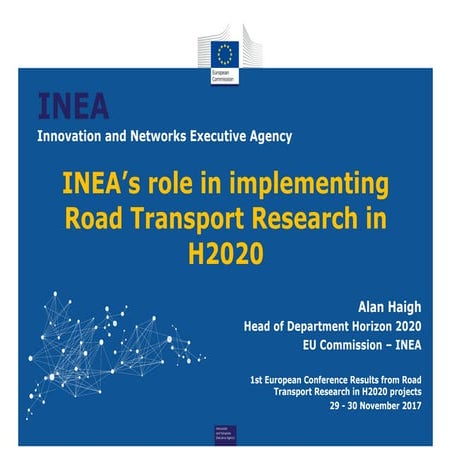 Alan HAIGH, Head of Department, Department H - Horizon 2020, INEA Opening speech