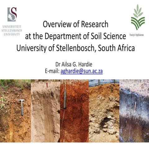 Ailsa Hardie, University of Stellenbosch: Overview of Research in the Departm...