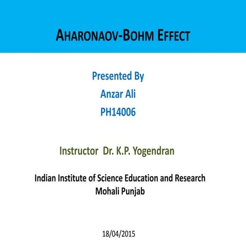 Aharonaov bohm effect