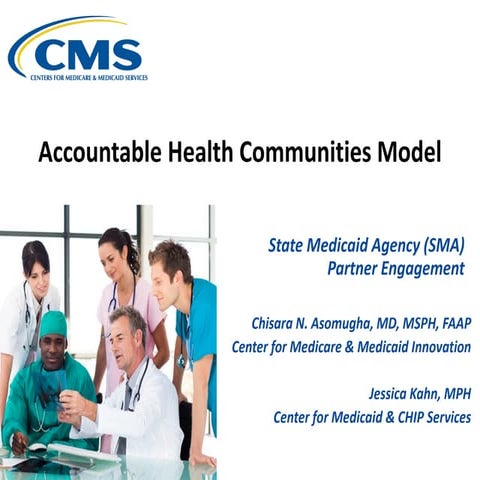 Webinar: Accountable Health Communities Model - State Medicaid Agency Roles