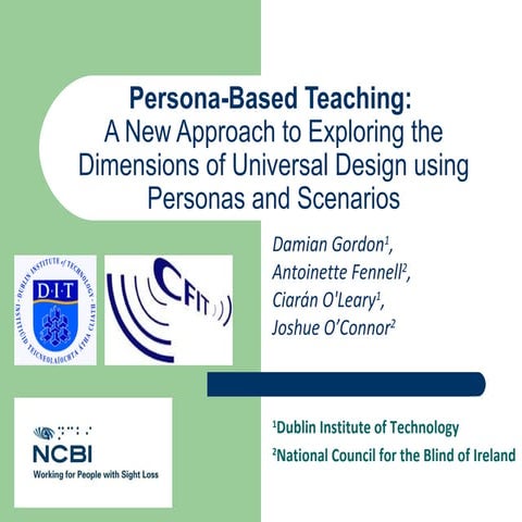 Persona-Based Teaching: A New Approach to Exploring the Dimensions of ...