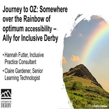 Journey to OZ: Somewhere over the Rainbow of optimum accessibility – an Ally ...