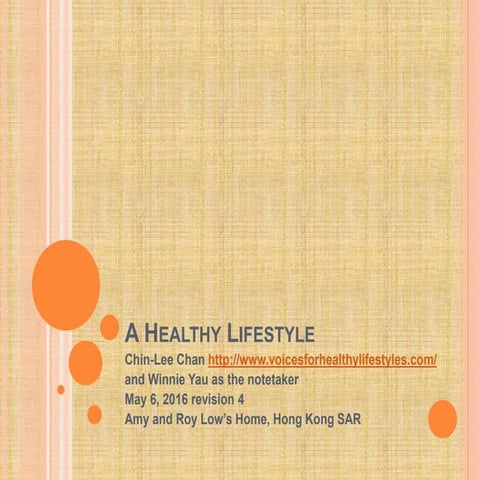 A Healthy Lifestyle revsion 4 | PPTX