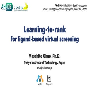 Learning-to-rank for ligand-based virtual screening