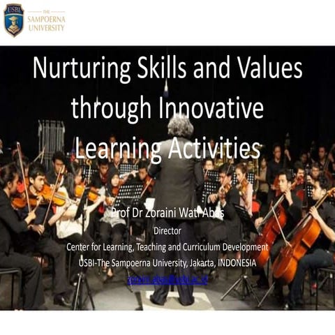 Nurturing Skills and Values through Innovative Learning Activities