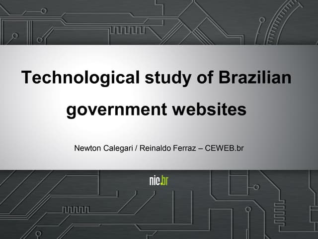 Technological study of Brazilian government websites