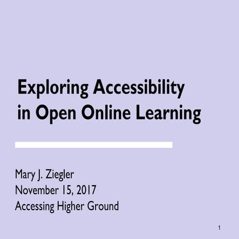 Open Learning Accessibility