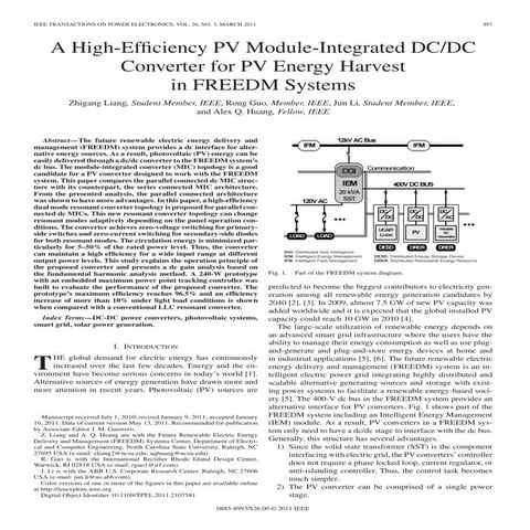 A high efficiency pv module integrated dc dc