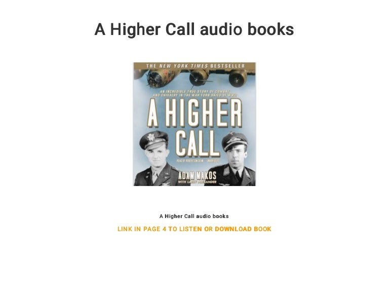 A Higher Call audio books