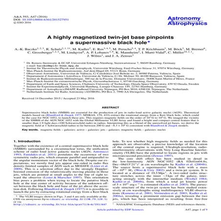 A highly magnetized twin-jet base pinpoints a supermassive black hole
