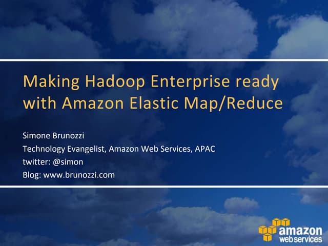 Apache Hadoop India Summit 2011 talk  "Making Hadoop Enterprise Ready with Am...