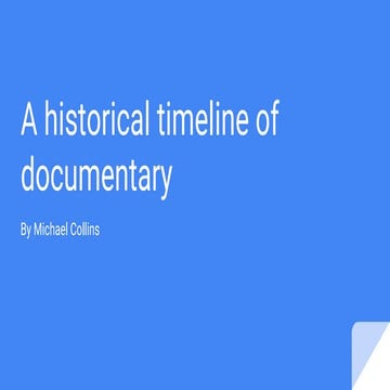 History of a documentary (1) | PPTX