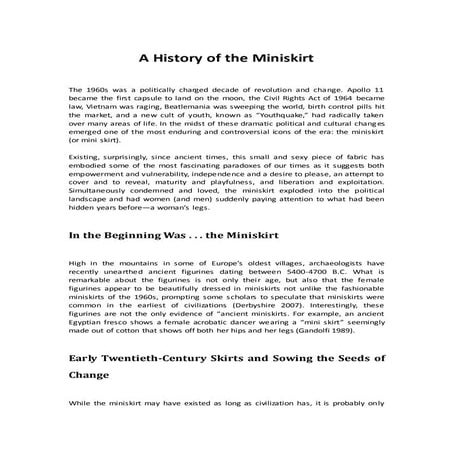 A history of the miniskirt