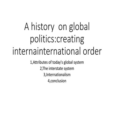 The Evolution of International Society | PPT