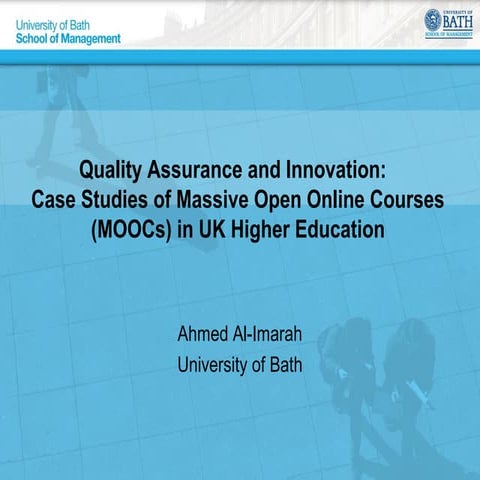 Quality Assurance and Innovation: Case Studies of Massive Open Online Courses...