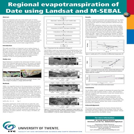Ahmed almhabو Regional evapotranspiration of Date using Landsat and M-SEBAL