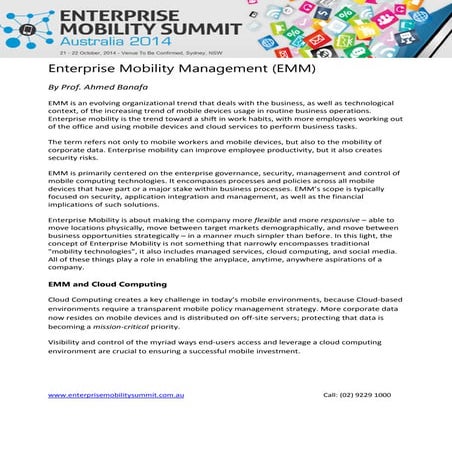 Enterprise Mobility Management (EMM)