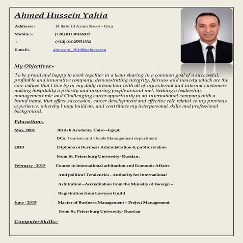 Ahmed hussein cv updated