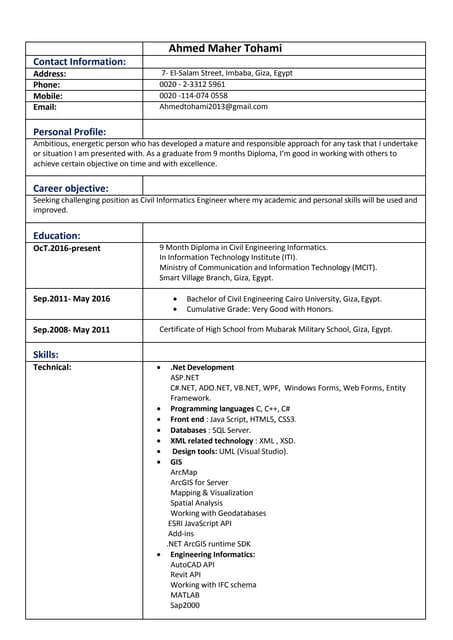 Abdelrahman hussein cv | PDF