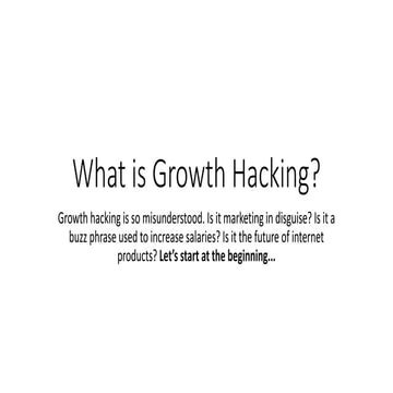 Ahmed on Growth Hacking