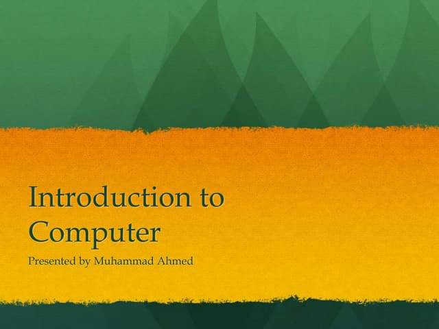 Introduction To Computer and Early Calculating Devices