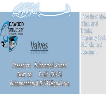 Valves and its types 