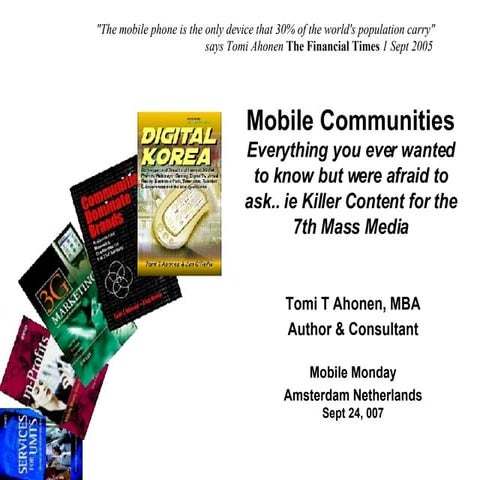 Ahonen Mobile Communities2007