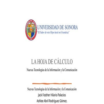 La hoja de cálculo y sus principales usos y beneficios 