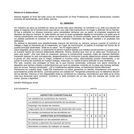 Ahora Si A Autoevaluar