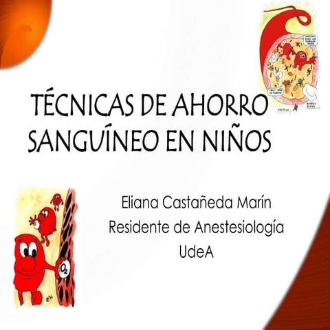 Técnicas de Ahorro sanguineo en pediatria