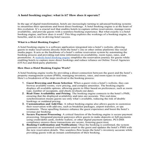 A hotel booking engine: what is it? How does it operate?