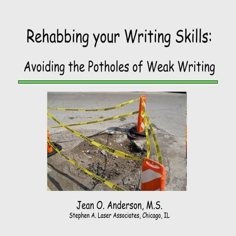 AHRA Writing Presentation