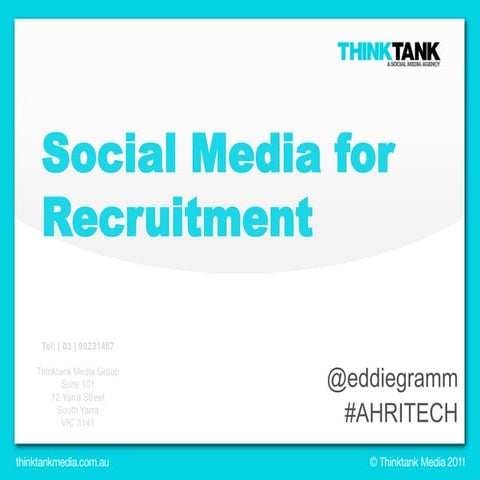 AHRI - Social Media for Recruitment
