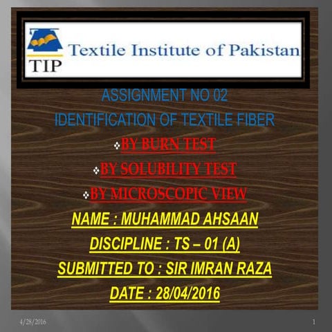 identification of textile fibers