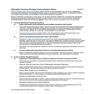 Mayor Caldwell's Strategy Implement...