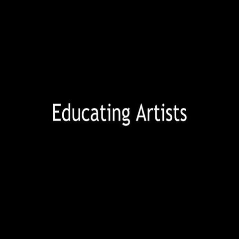 AHTR Educating Artists