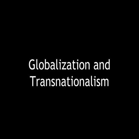 AHTR Globalization and Transnationalism